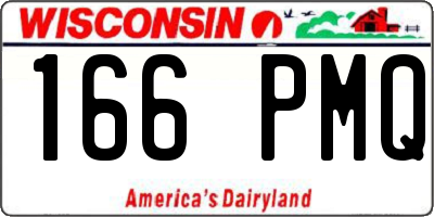 WI license plate 166PMQ