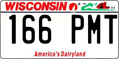 WI license plate 166PMT