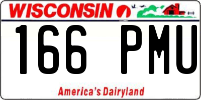 WI license plate 166PMU