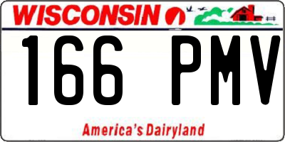 WI license plate 166PMV