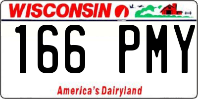 WI license plate 166PMY