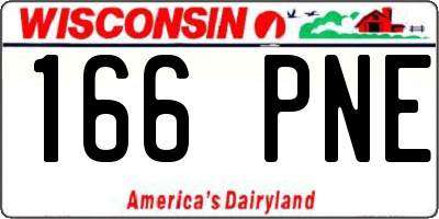 WI license plate 166PNE