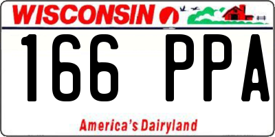 WI license plate 166PPA