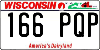 WI license plate 166PQP