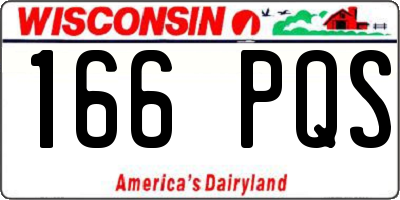 WI license plate 166PQS