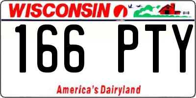 WI license plate 166PTY