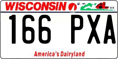 WI license plate 166PXA