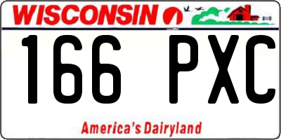 WI license plate 166PXC