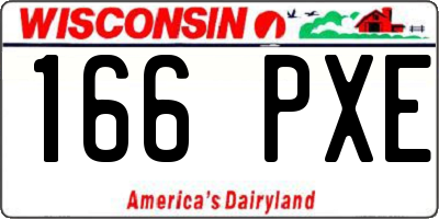 WI license plate 166PXE