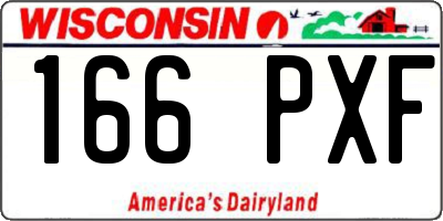 WI license plate 166PXF