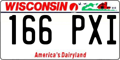 WI license plate 166PXI