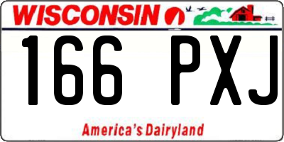 WI license plate 166PXJ