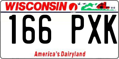 WI license plate 166PXK