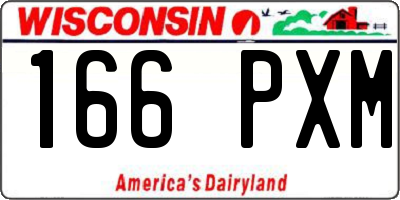 WI license plate 166PXM
