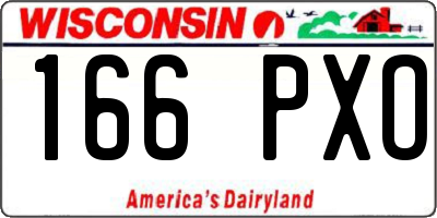 WI license plate 166PXO