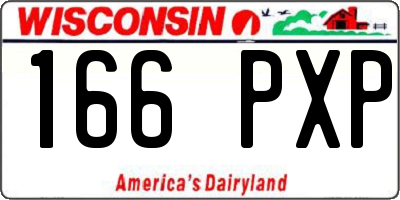 WI license plate 166PXP