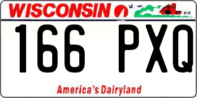 WI license plate 166PXQ