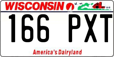 WI license plate 166PXT