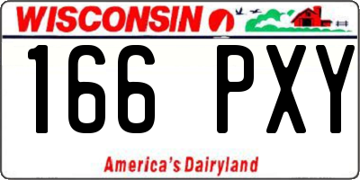 WI license plate 166PXY