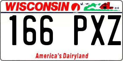 WI license plate 166PXZ