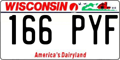 WI license plate 166PYF