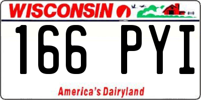 WI license plate 166PYI