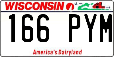 WI license plate 166PYM