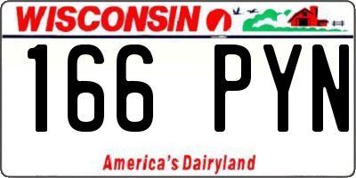 WI license plate 166PYN