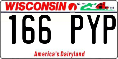WI license plate 166PYP