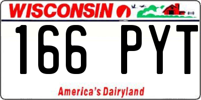 WI license plate 166PYT