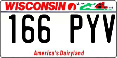 WI license plate 166PYV