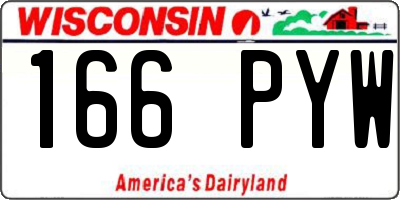 WI license plate 166PYW