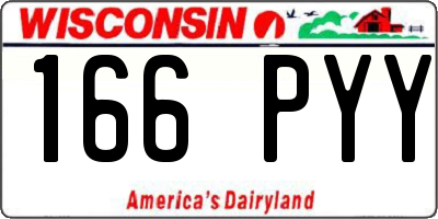 WI license plate 166PYY