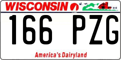 WI license plate 166PZG