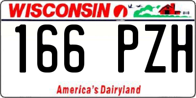 WI license plate 166PZH