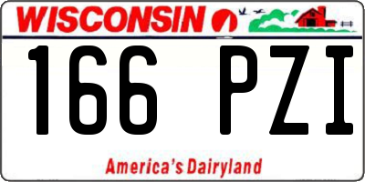 WI license plate 166PZI
