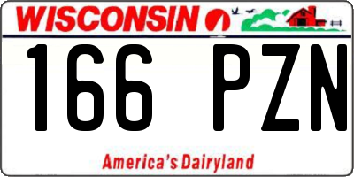 WI license plate 166PZN