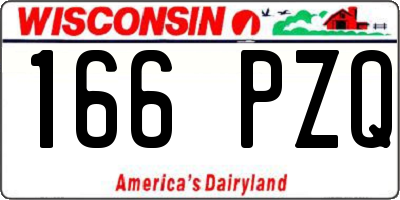 WI license plate 166PZQ