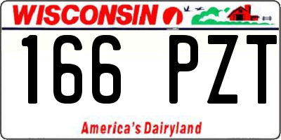 WI license plate 166PZT