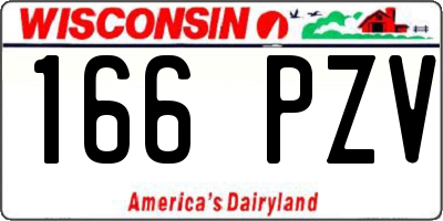 WI license plate 166PZV