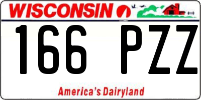 WI license plate 166PZZ