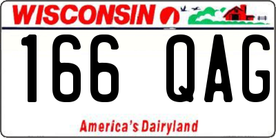 WI license plate 166QAG