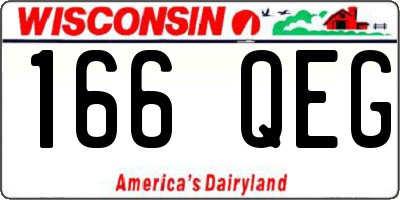 WI license plate 166QEG