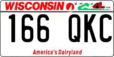 WI license plate 166QKC