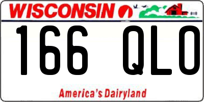 WI license plate 166QLO