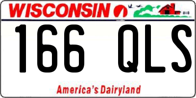 WI license plate 166QLS