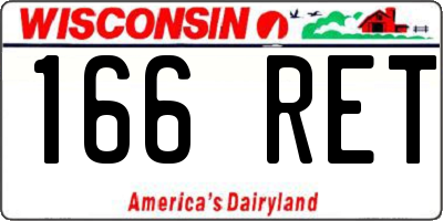 WI license plate 166RET
