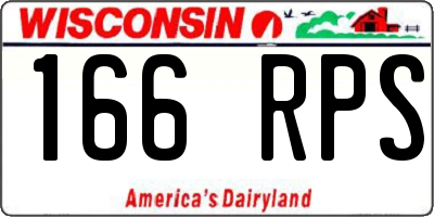 WI license plate 166RPS