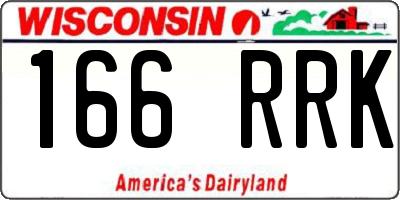 WI license plate 166RRK