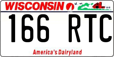 WI license plate 166RTC